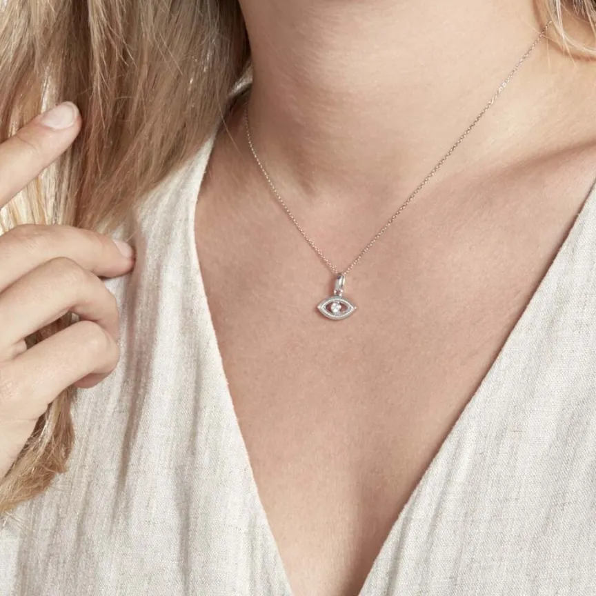 Pendentif Amelot Argent Blanc Oxyde De Zirconium-Histoire d'Or