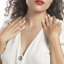 Pendentif Amelot Argent Blanc Oxyde De Zirconium-Histoire d'Or