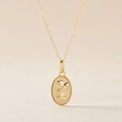 Histoire d'Or Pendentif Ange Ovale Or Jaune