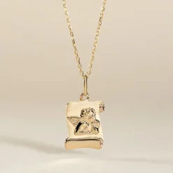 Pendentif Ange Parchemin-Histoire d'Or