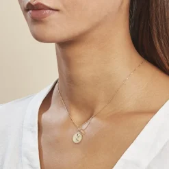 Histoire d'Or Pendentif Ange Rond Cisele