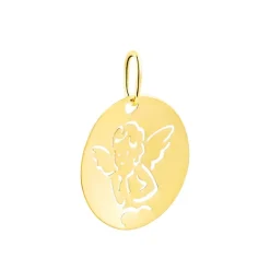 Histoire d'Or Pendentif Ange Rond Or Jaune