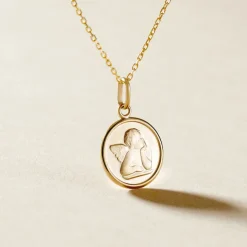 Pendentif Ange Rond Or Jaune-Histoire d'Or Online