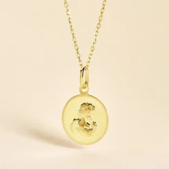 Histoire d'Or Pendentif Ange Rond Or Jaune