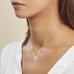 Histoire d'Or Pendentif Ange Rond Or Jaune