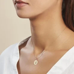 Pendentif Ange Rond Satine Or Jaune-Histoire d'Or Hot