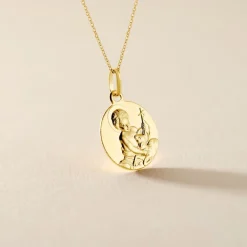 Pendentif Baptiste Or Jaune-Histoire d'Or Sale