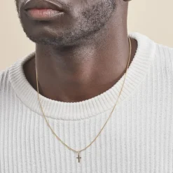 Pendentif Bathilde Croix Diamantee Or Jaune-Histoire d'Or Hot