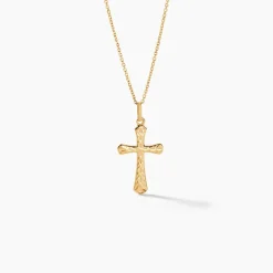 Histoire d'Or Pendentif Bathilde Croix Striee Or Jaune