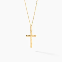 Histoire d'Or Pendentif Benny Croix Ciselee Or Jaune