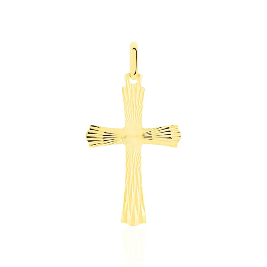 Pendentif Benny Croix Ciselee Or Jaune-Histoire d'Or Online
