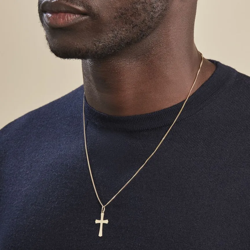 Pendentif Benny Croix Ciselee Or Jaune-Histoire d'Or Online