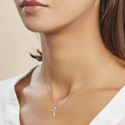 Pendentif Benny Croix Ciselee Or Jaune-Histoire d'Or Sale