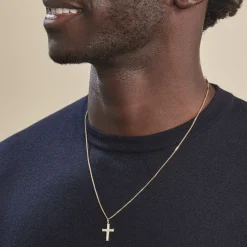 Pendentif Benny Croix Ciselee Or Jaune-Histoire d'Or Sale