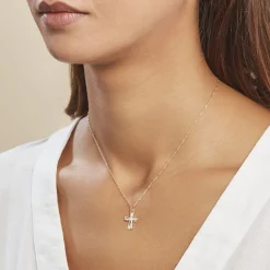 Pendentif Canice Croix Or Jaune Oxyde De Zirconium-Histoire d'Or Clearance