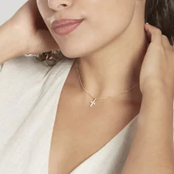 Histoire d'Or Pendentif Canice Croix Or Jaune Oxyde De Zirconium