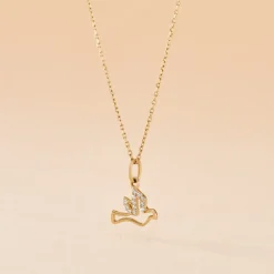 Histoire d'Or Pendentif Columnia Or Jaune Oxyde De Zirconium