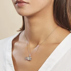 Pendentif Costanza Argent Blanc-Histoire d'Or Discount