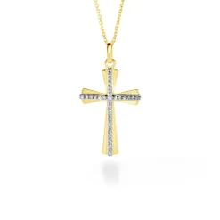 Pendentif Crocetta Or Jaune Oxyde De Zirconium-Histoire d'Or Hot