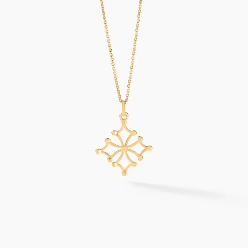 Pendentif Dajo Croix Occitane Or Jaune-Histoire d'Or Discount