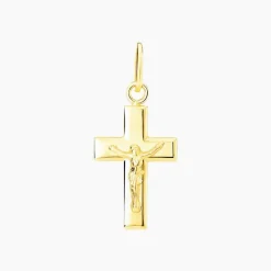Pendentif Damian Croix Or Jaune-Histoire d'Or Hot