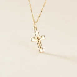 Pendentif Damian Croix Or Jaune-Histoire d'Or Hot