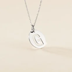 Pendentif Elio G Argent Blanc-Histoire d'Or Clearance