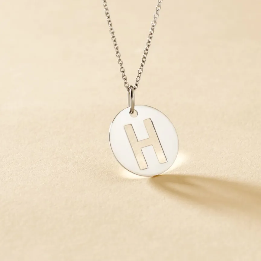 Pendentif Elio H Argent Blanc-Histoire d'Or Online