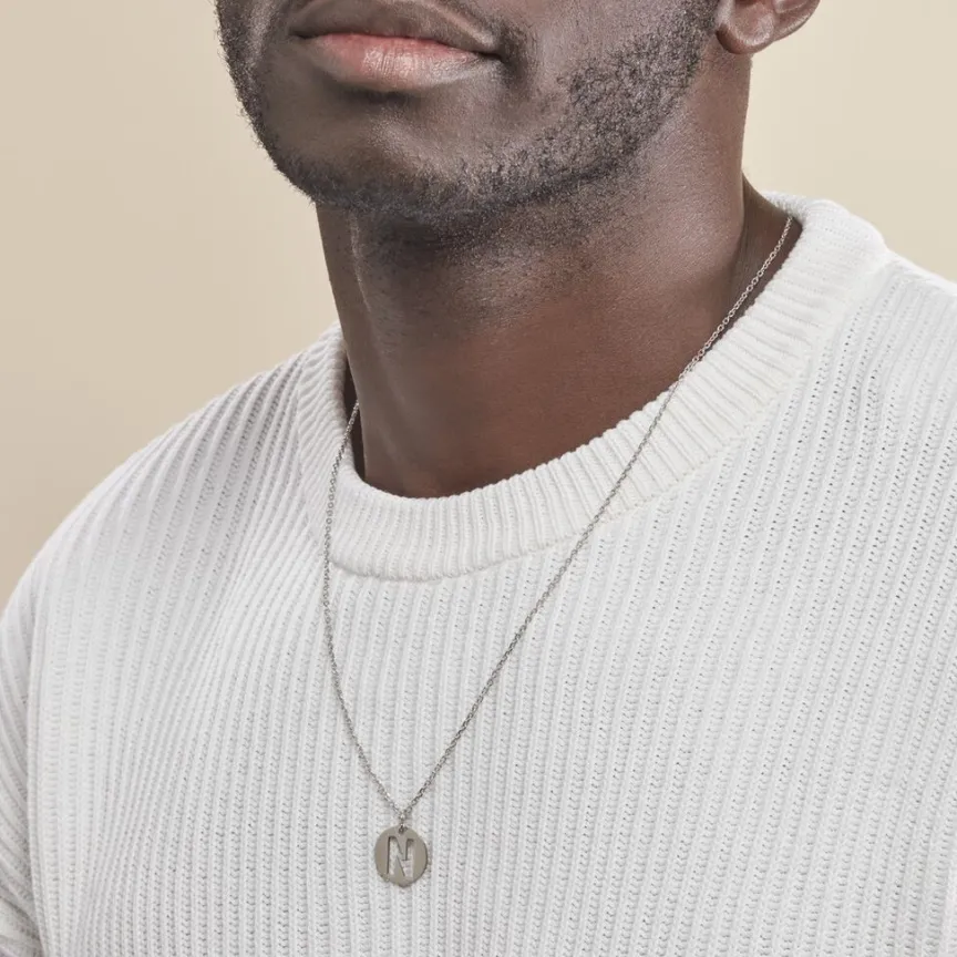 Pendentif Elio N Argent Blanc-Histoire d'Or New