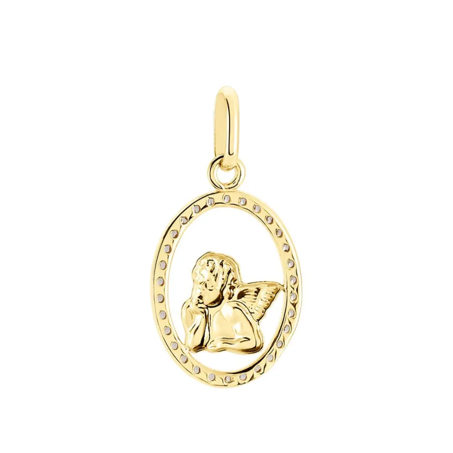 Histoire d'Or Pendentif Engin Or Jaune Oxyde De Zirconium