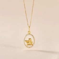 Histoire d'Or Pendentif Engin Or Jaune Oxyde De Zirconium