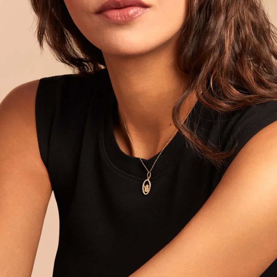 Histoire d'Or Pendentif Engin Or Jaune Oxyde De Zirconium