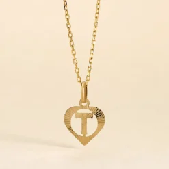 Histoire d'Or Pendentif Eudocie Coeur Lettre Or Jaune