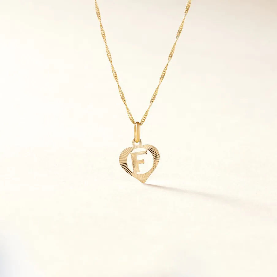 Histoire d'Or Pendentif Eudocie Coeur Lettre Or Jaune