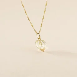 Pendentif Eudocie Coeur Lettre Or Jaune-Histoire d'Or New