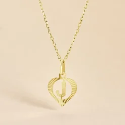 Pendentif Eudocie Coeur Lettre Or Jaune-Histoire d'Or Online