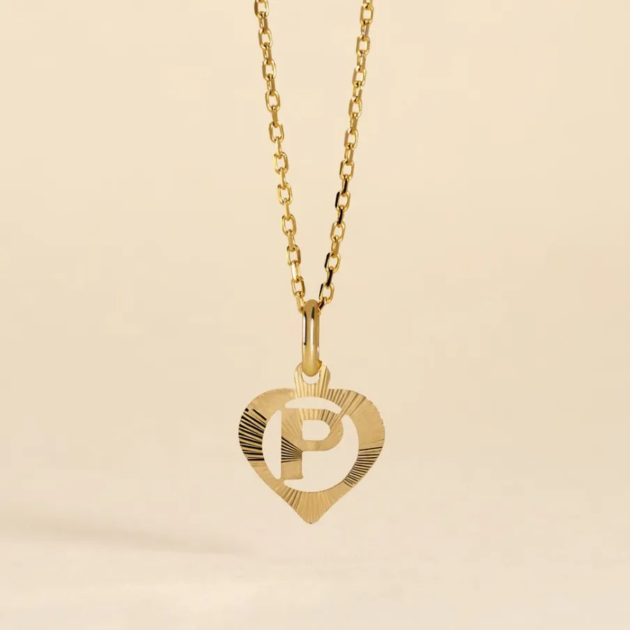Histoire d'Or Pendentif Eudocie Coeur Lettre Or Jaune