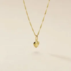 Histoire d'Or Pendentif Eudocie Coeur Mat Et Brillant Or Jaune