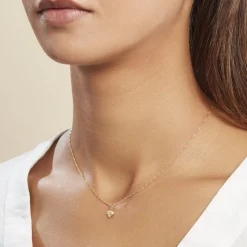 Histoire d'Or Pendentif Eudocie Coeur Mat Et Brillant Or Jaune