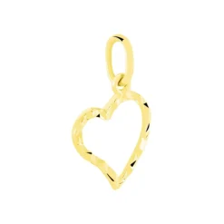 Pendentif Eudocie Coeur Strie Or Jaune-Histoire d'Or