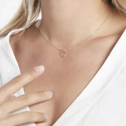 Pendentif Eudocie Coeur Strie Or Jaune-Histoire d'Or