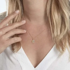 Histoire d'Or Pendentif Eudocie Coeur Trefle Or Jaune