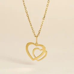 Pendentif Eudocie Coeurs Lisses Or Jaune-Histoire d'Or Best