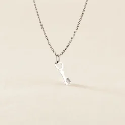 Histoire d'Or Pendentif Fatilia Clef Coeur Or Blanc