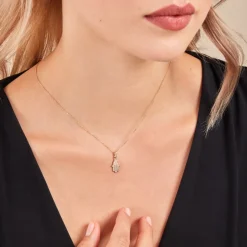 Histoire d'Or Pendentif Fatima Or Jaune Oxyde De Zirconium