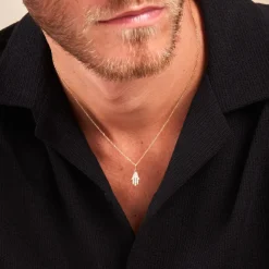 Histoire d'Or Pendentif Fatima Or Jaune Oxyde De Zirconium