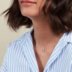 Pendentif Gabe Or Jaune Oxyde De Zirconium-Histoire d'Or New