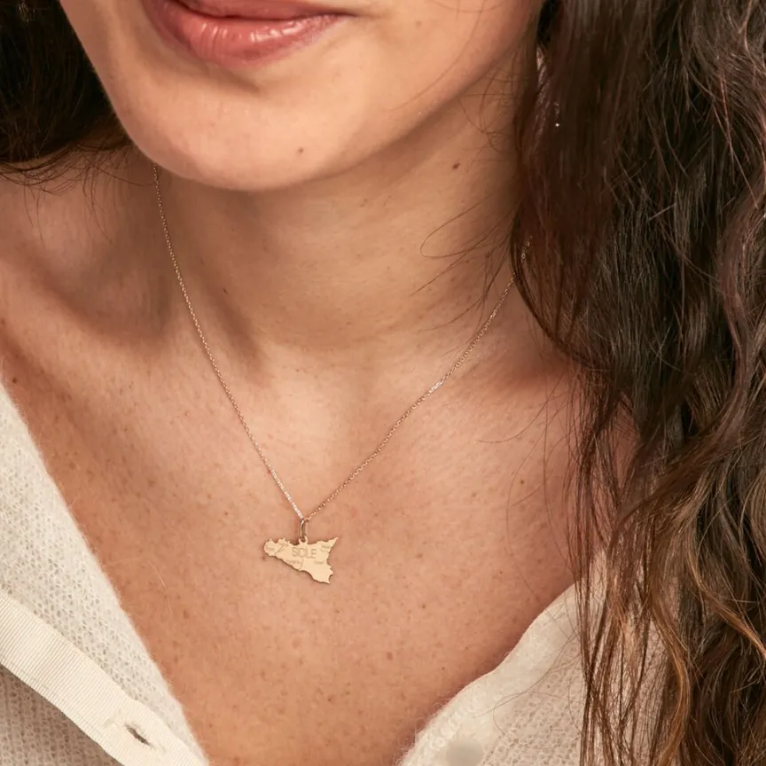 Pendentif Gaietana Sicile Or Jaune-Histoire d'Or Clearance