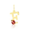 Pendentif Helidie Coccinelle Lettre Or Jaune-Histoire d'Or Outlet