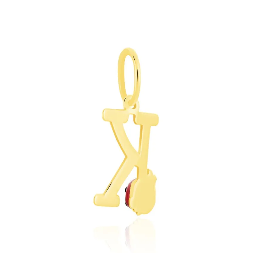 Pendentif Helidie Coccinelle Lettre Or Jaune-Histoire d'Or
